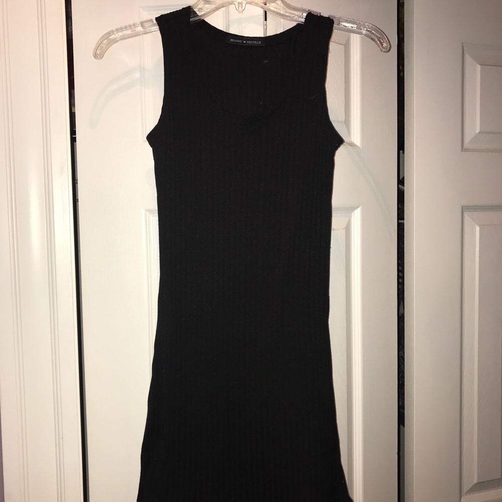 Black high neck tight mini dress